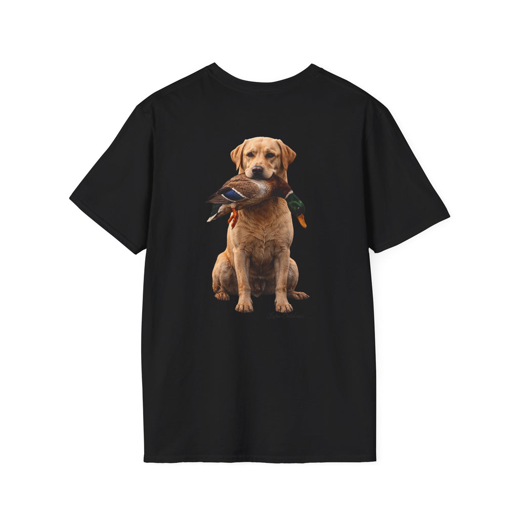 "Built to Retrieve" T-Shirt — Retriever with Mallard Graphic