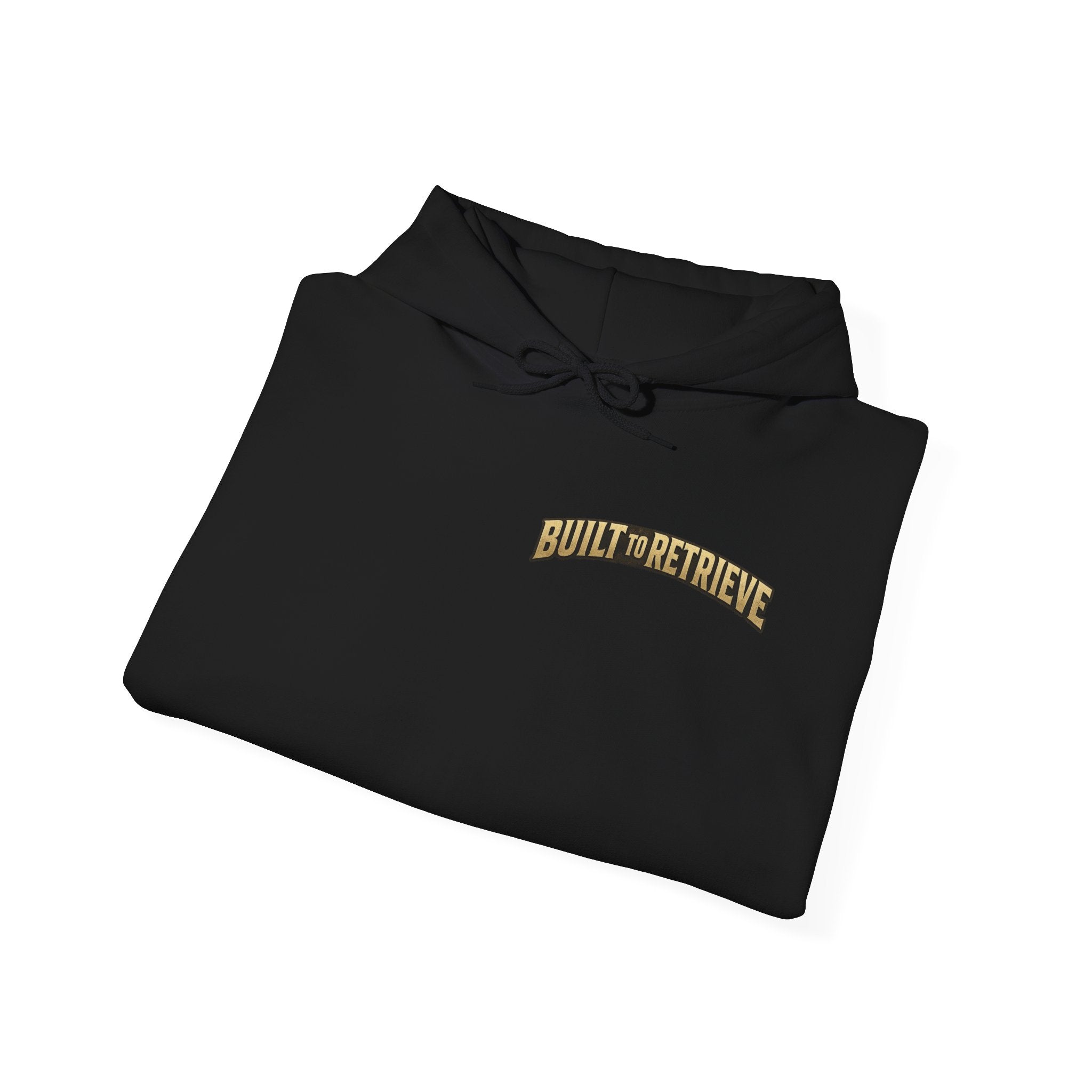 Hoodie — 'Built to Retrieve' Retro Hunting Dogs Graphic Pullover