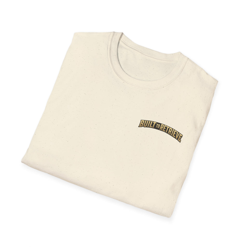 "Built to Retrieve" T-Shirt — Retriever with Mallard Graphic