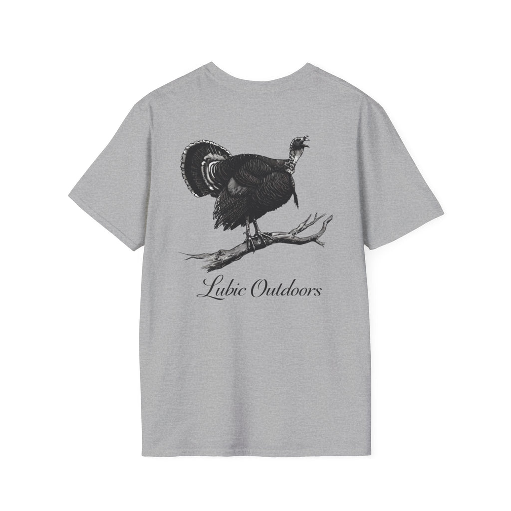 Turkey Illustration T-Shirt — "Lubic Outdoors" Back Print