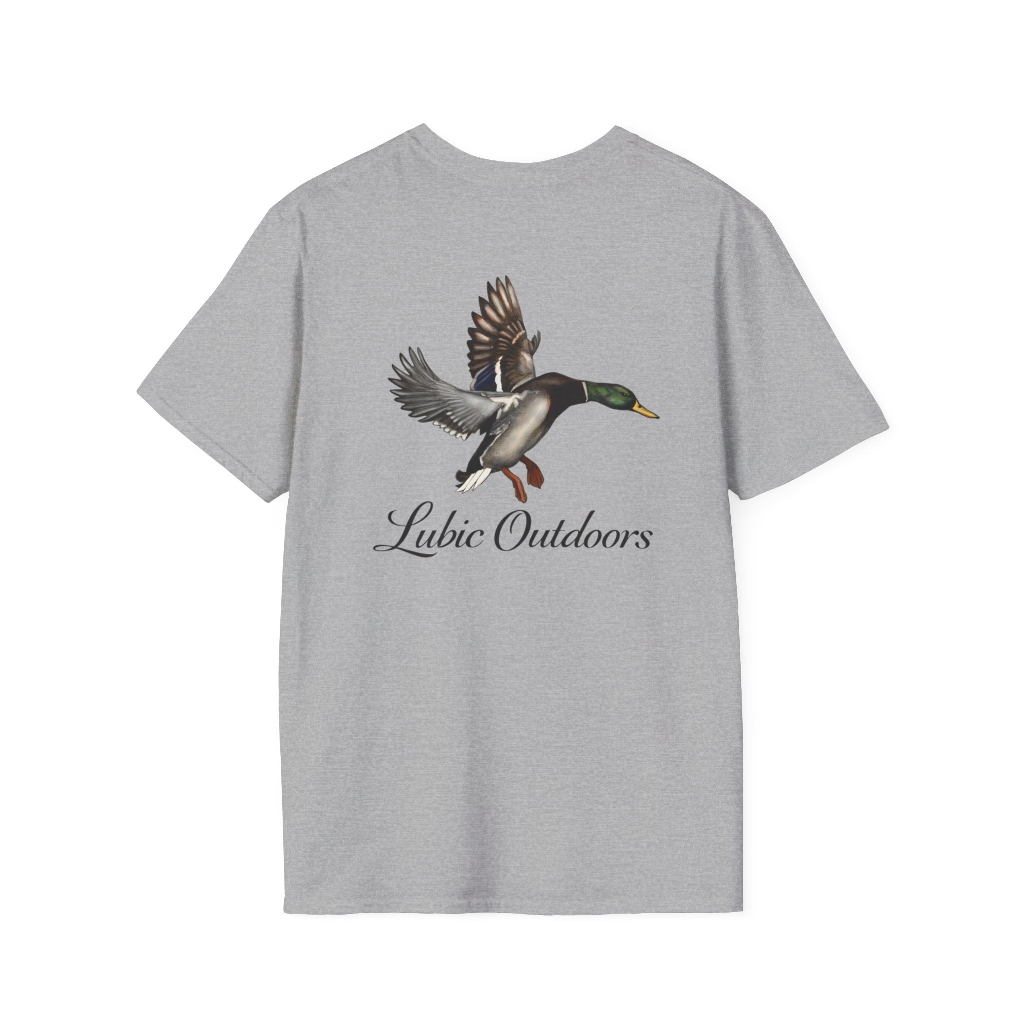 Duck Graphic T-Shirt — "Lubic Outdoors" Mallard Fly Design