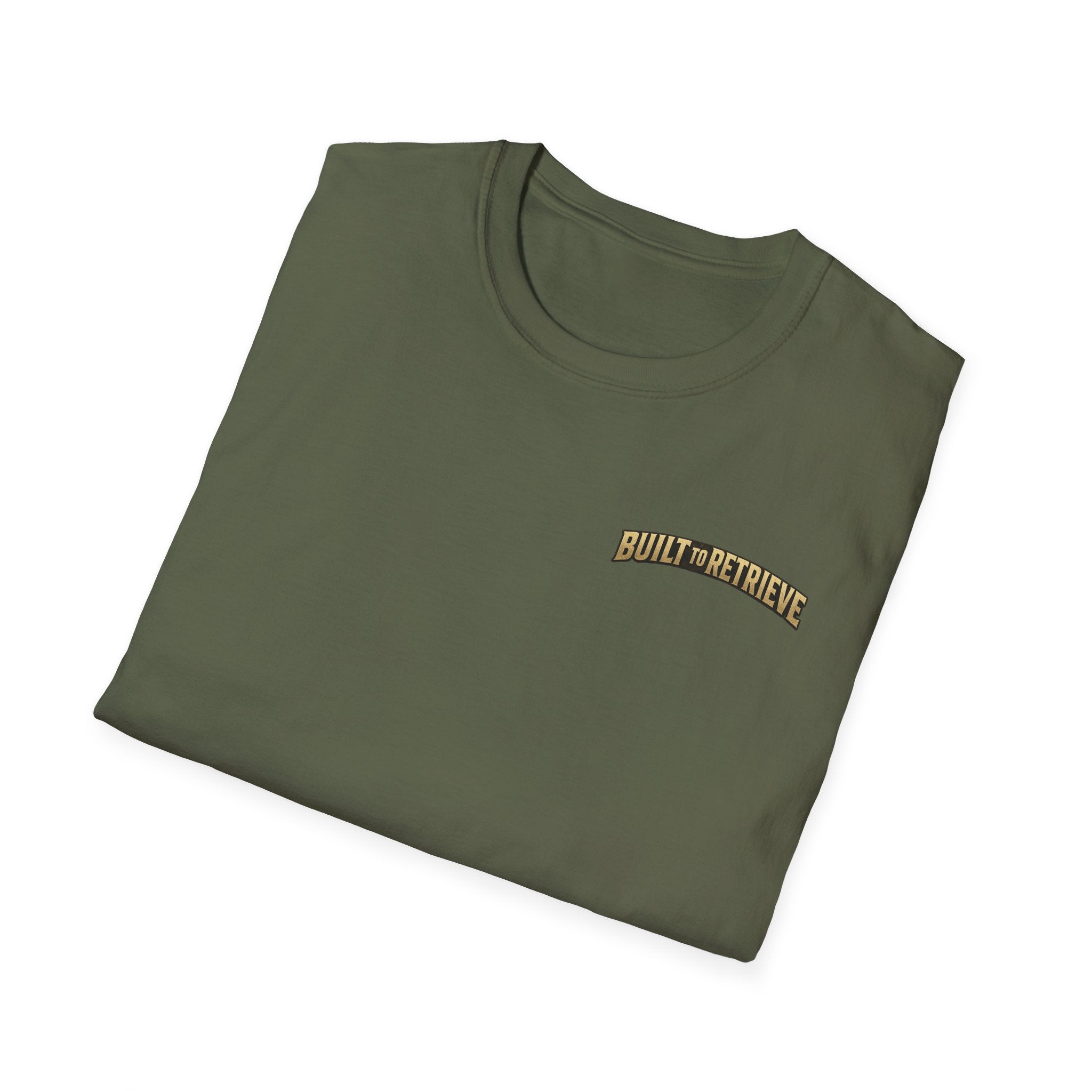 "Built to Retrieve" T-Shirt — Retriever with Mallard Graphic
