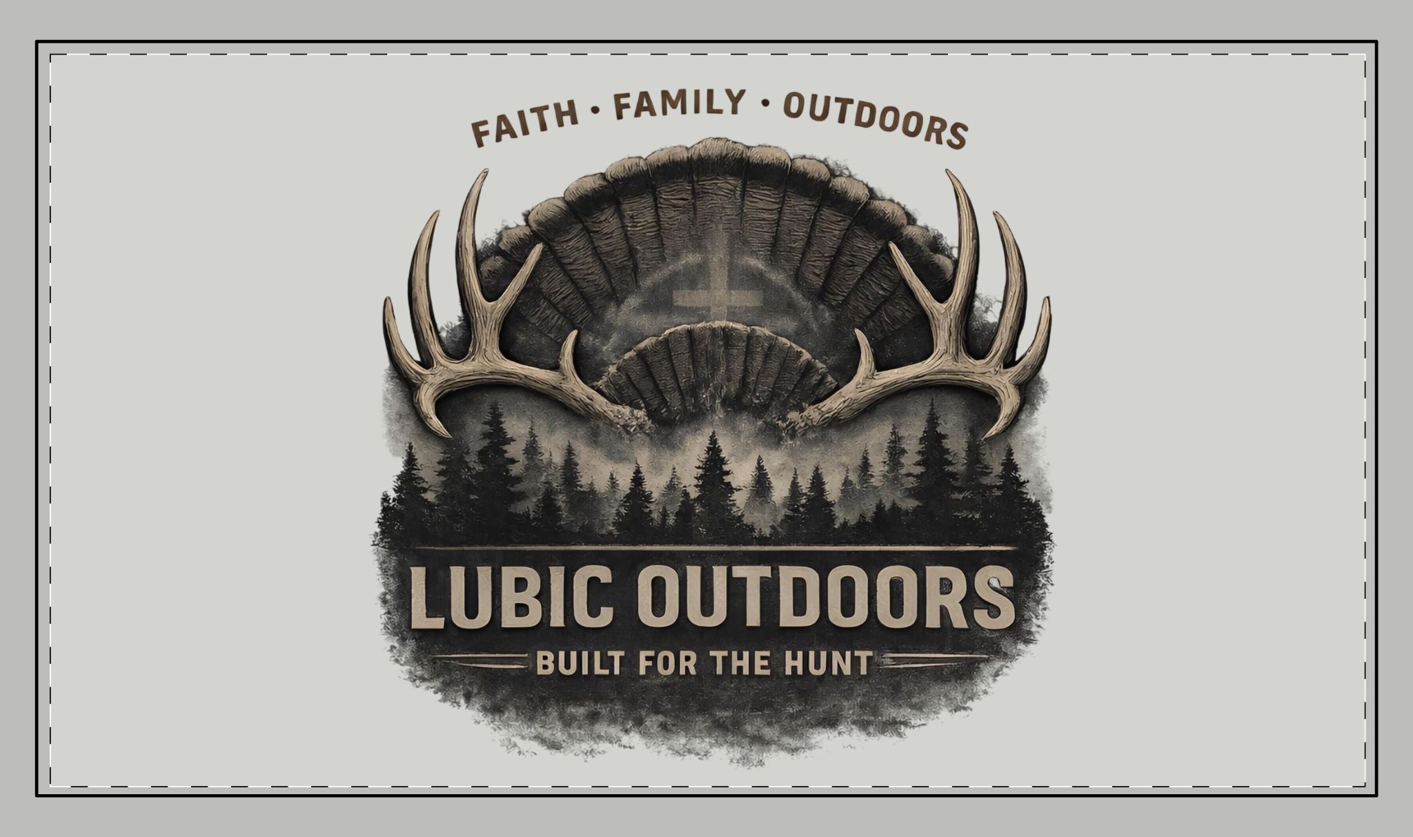 Stitched Edge Lubic Outdoors Logo Desk Mat