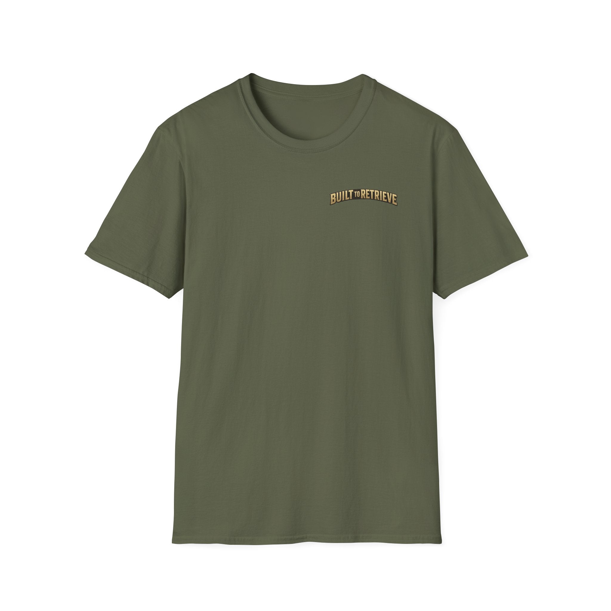"Built to Retrieve" T-Shirt — Retriever with Mallard Graphic
