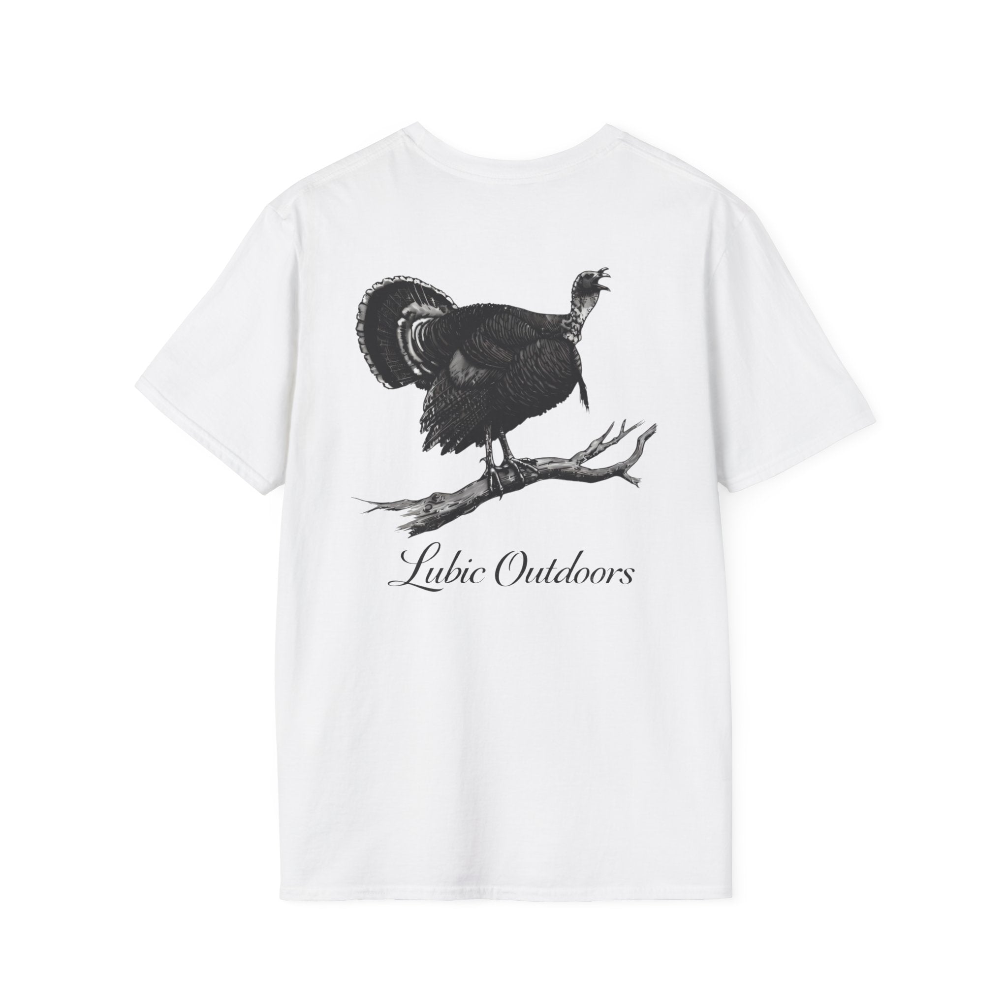 Turkey Illustration T-Shirt — "Lubic Outdoors" Back Print