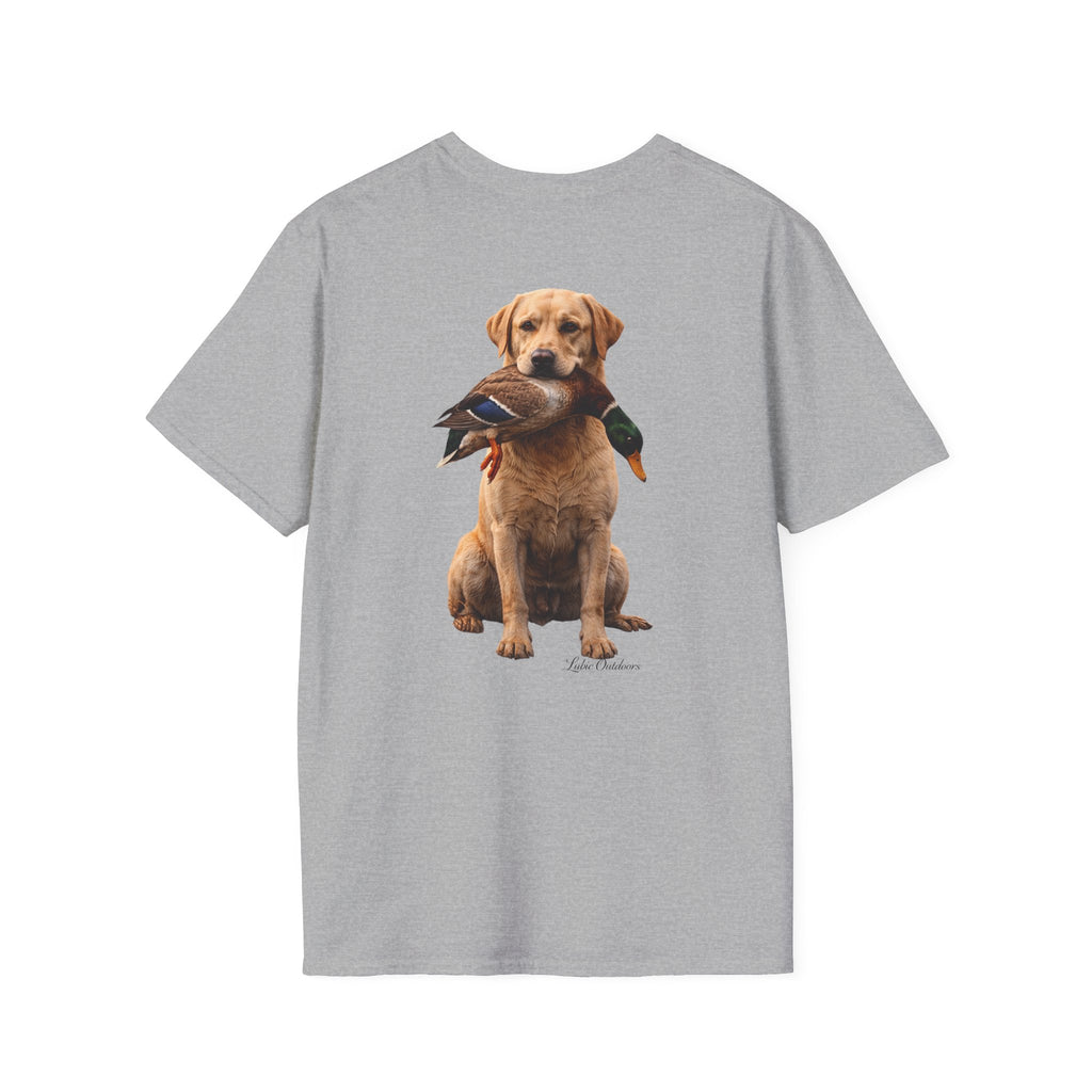 "Built to Retrieve" T-Shirt — Retriever with Mallard Graphic