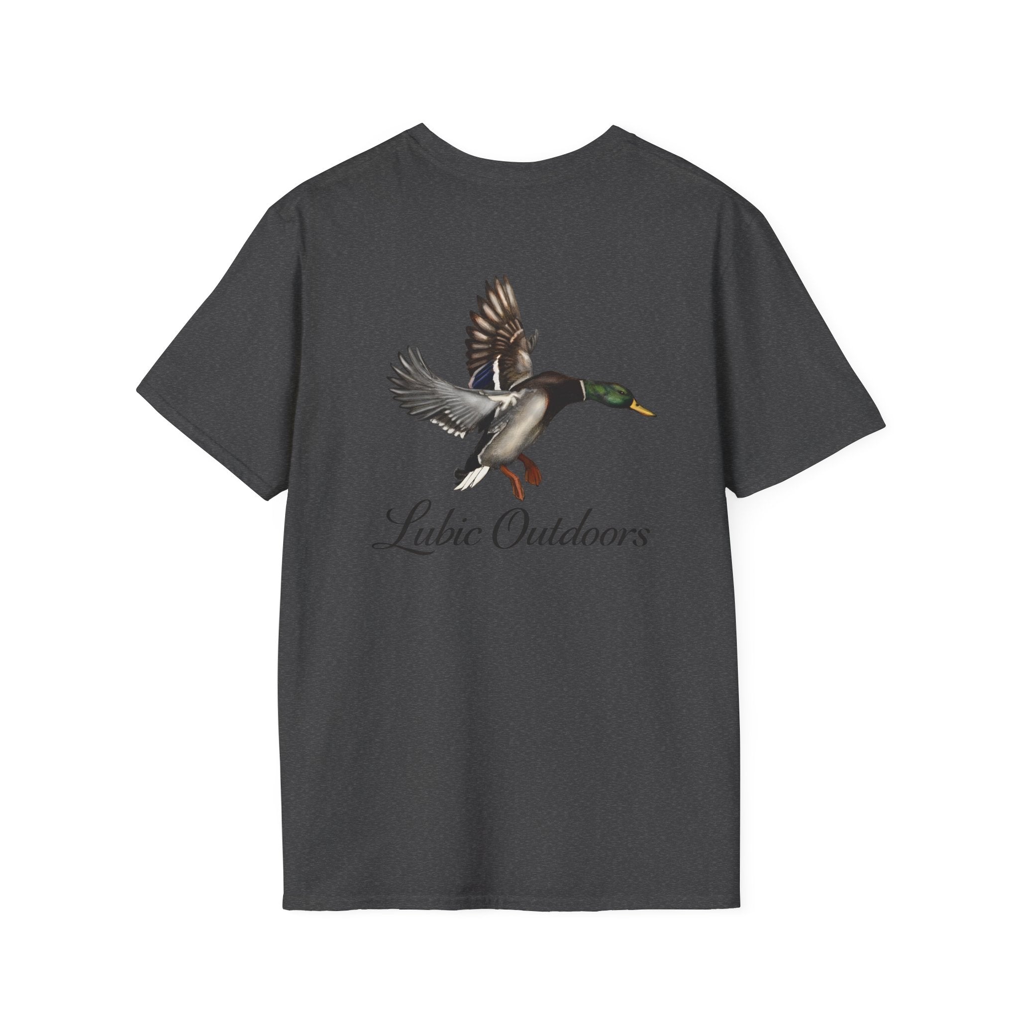 Duck Graphic T-Shirt — "Lubic Outdoors" Mallard Fly Design