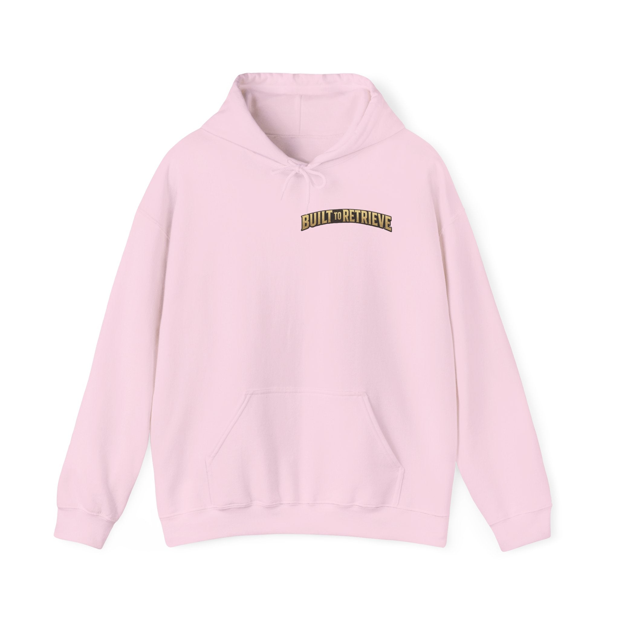 Hoodie — 'Built to Retrieve' Retro Hunting Dogs Graphic Pullover