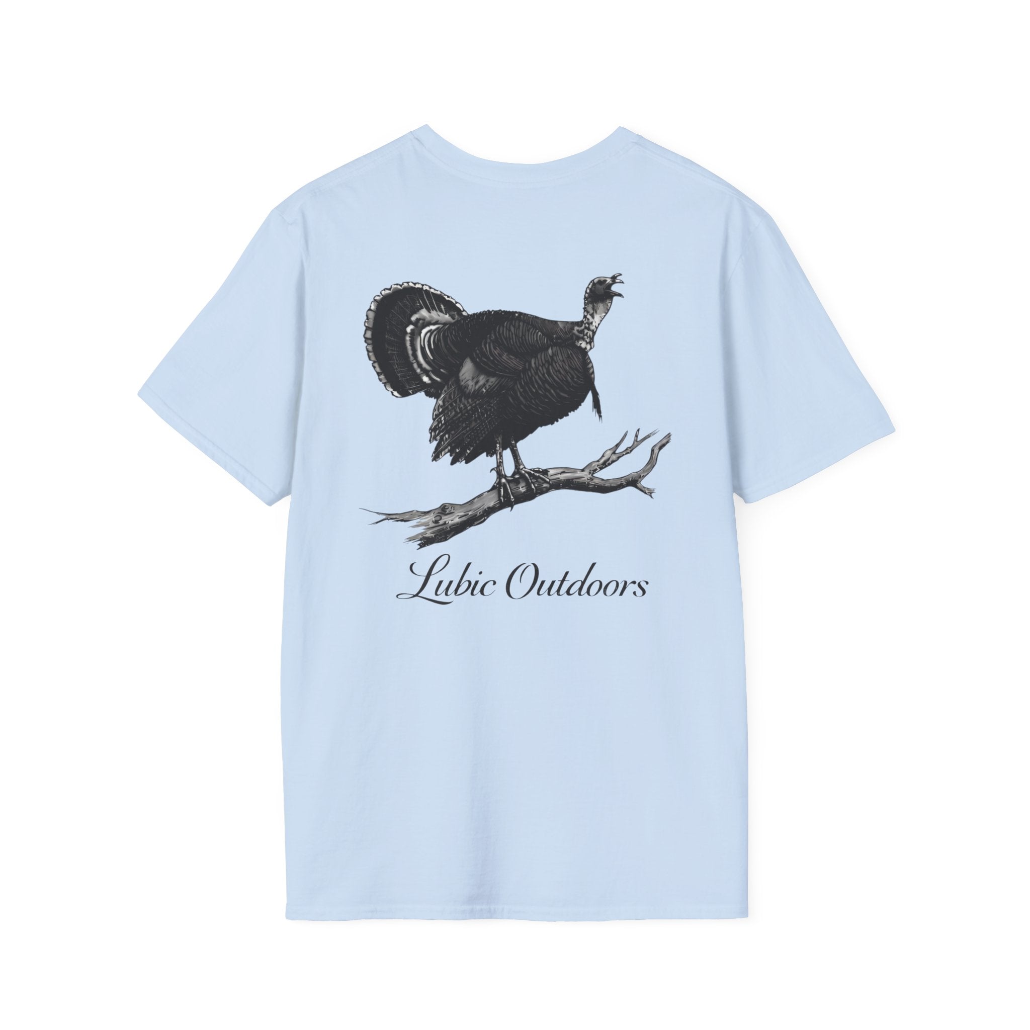 Turkey Illustration T-Shirt — "Lubic Outdoors" Back Print