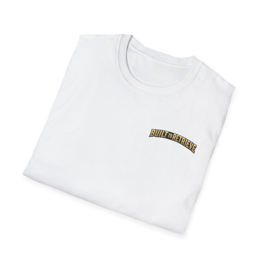 "Built to Retrieve" T-Shirt — Retriever with Mallard Graphic
